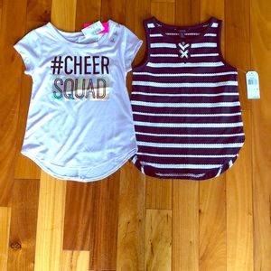 NEW girls tops Justice and Nautica